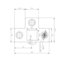Doos T-Stuk met zij-uitgang - vierkant - 40 mm (15 stuks)